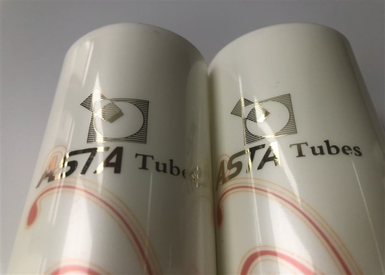 White peral picture 8 color glossy offset printingPlastic Cream Tube 250ml with orange glossy flip top cap