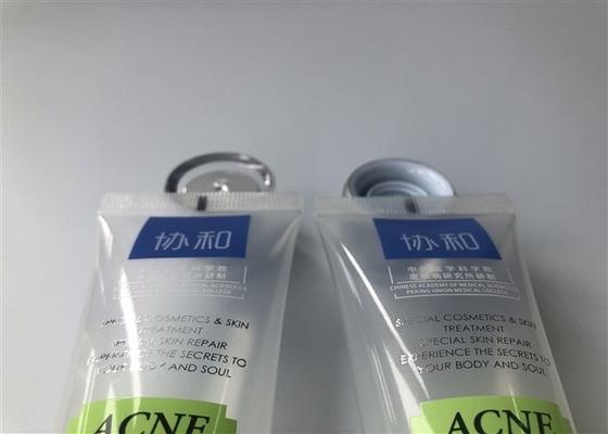 Diameter 30mm ACNE facial cleanser plastic lotion tube 5 color screen printing and hot-stamping silver acrylica cap 50mg