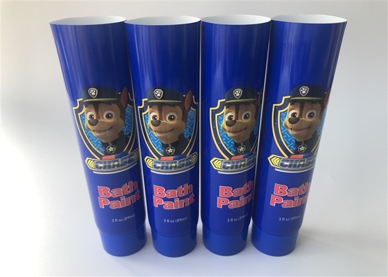 Chase Blue Dog Body Wash PBL Tube / Plastic Lamintated Packaging Tube 89ml Tail Open