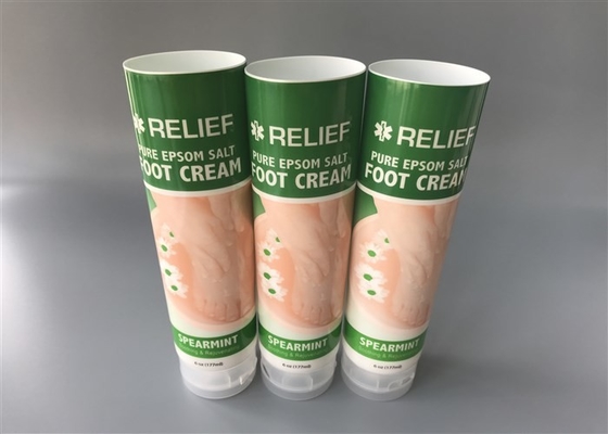 Hand And Foot Cosmetic Cream Packaging 8 Color Offset Picture Printing With Clear Flip Top Cap 177ml