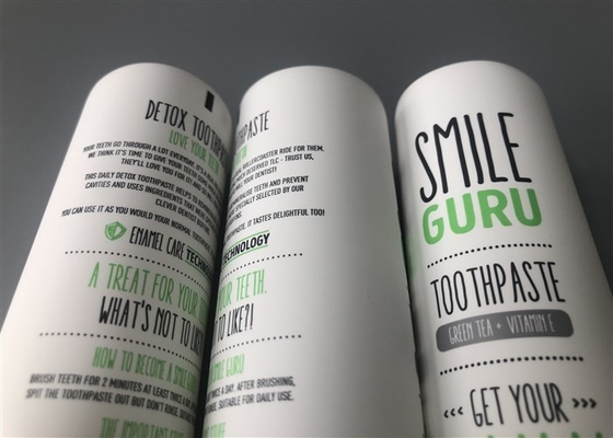 White Matt Tube Plastic Cosmetic Packing 4c Offset Print ISO 9001 Certification