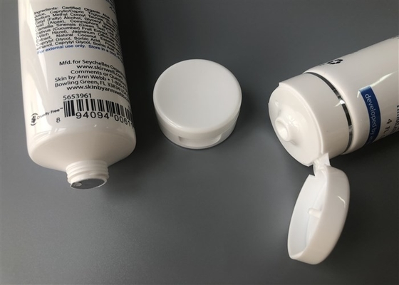 White Extruded Empty Cosmetic Tubes SKIN Cleanser Coconut With Flip Top 100ml