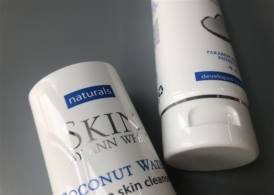 White Extruded Empty Cosmetic Tubes SKIN Cleanser Coconut With Flip Top 100ml