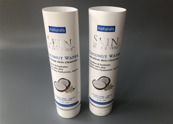 White Extruded Empty Cosmetic Tubes SKIN Cleanser Coconut With Flip Top 100ml
