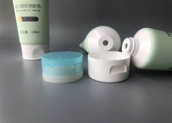 Milk White Plastic Lotion Tubes With Arc Tail Shape Senso Body Full Package Head