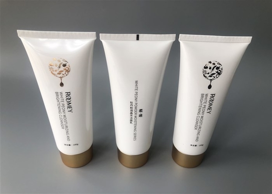 Colored Pearlescent Plastic Lotion Tubes With Straight Flat Cap 100g