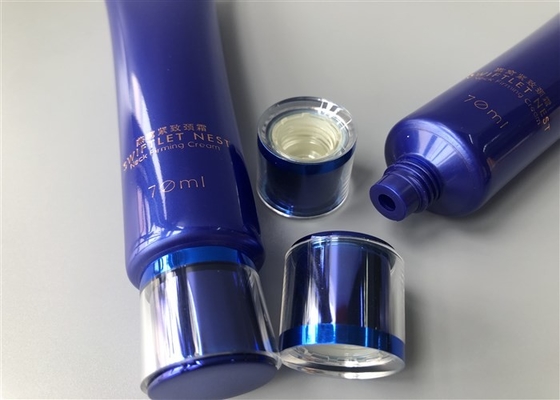 Deep Blue Pearlescent SWIFTLEF NEST Empty Cosmetic Tubes 70ml With Acrylic Cap