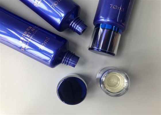 Deep Blue Pearlescent SWIFTLEF NEST Empty Cosmetic Tubes 70ml With Acrylic Cap