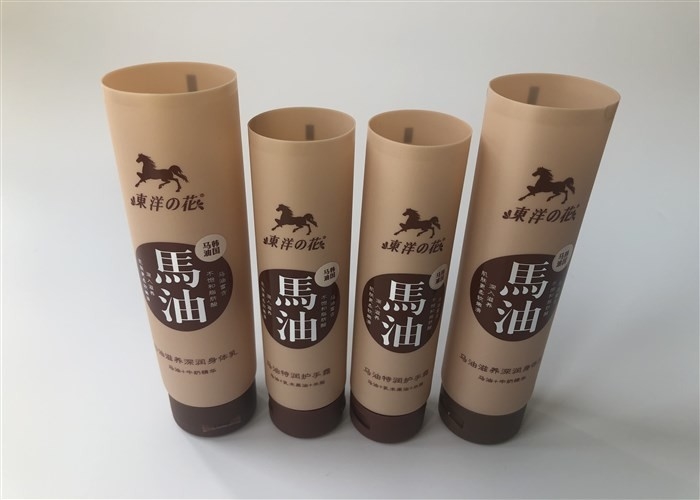 Light Brown 4 Color Silk Screen Hot Stamping Silver 70g Horse Oil Special Hand Cream With Frosted Flip
