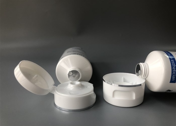 White Extruded Empty Cosmetic Tubes SKIN Cleanser Coconut With Flip Top 100ml